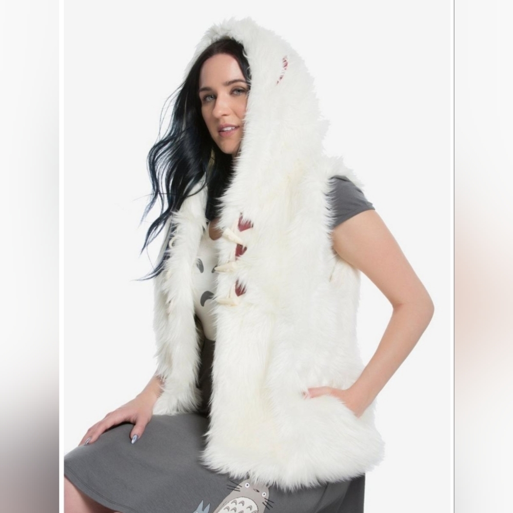 Her Universe Studio Ghibli Princess Mononoke Faux Fur  Vest